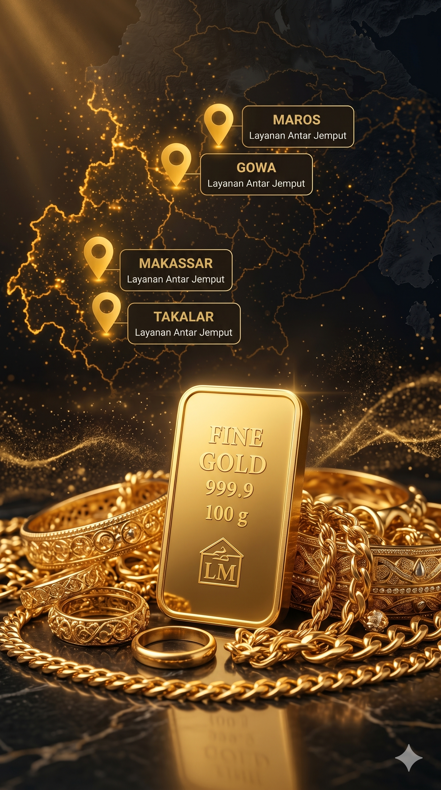 Area Layanan Jual Emas Makassar